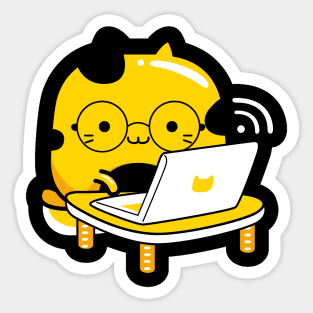 cat computer science programmer udp joke Sticker